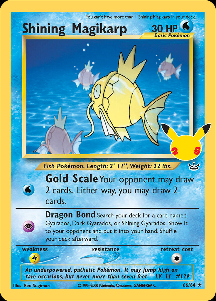 Shining Magikarp (66/64) [Celebrations: 25th Anniversary - Classic Collection] | Devastation Store