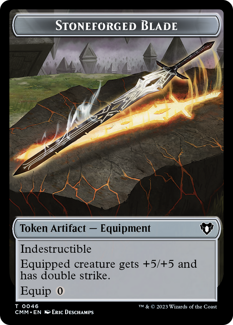 Stoneforged Blade Token [Commander Masters Tokens] | Devastation Store