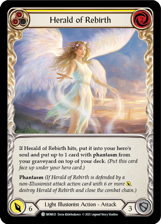 Herald of Rebirth (Yellow) [MON021] 1st Edition Normal - Devastation Store | Devastation Store