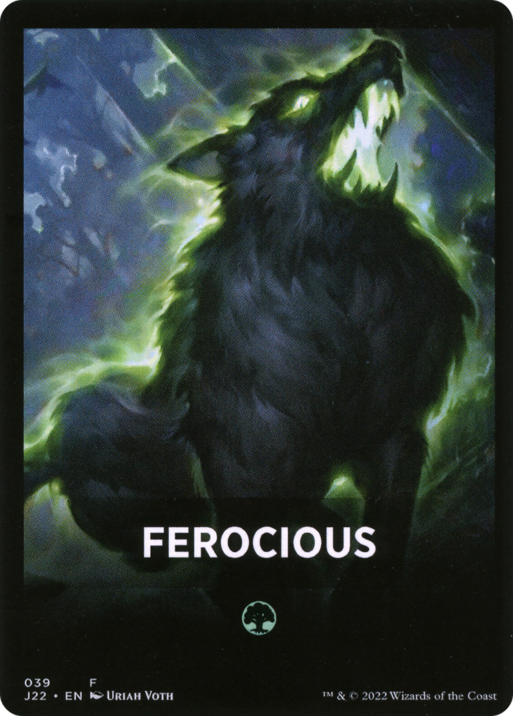 Ferocious Theme Card [Jumpstart 2022 Front Cards] | Devastation Store