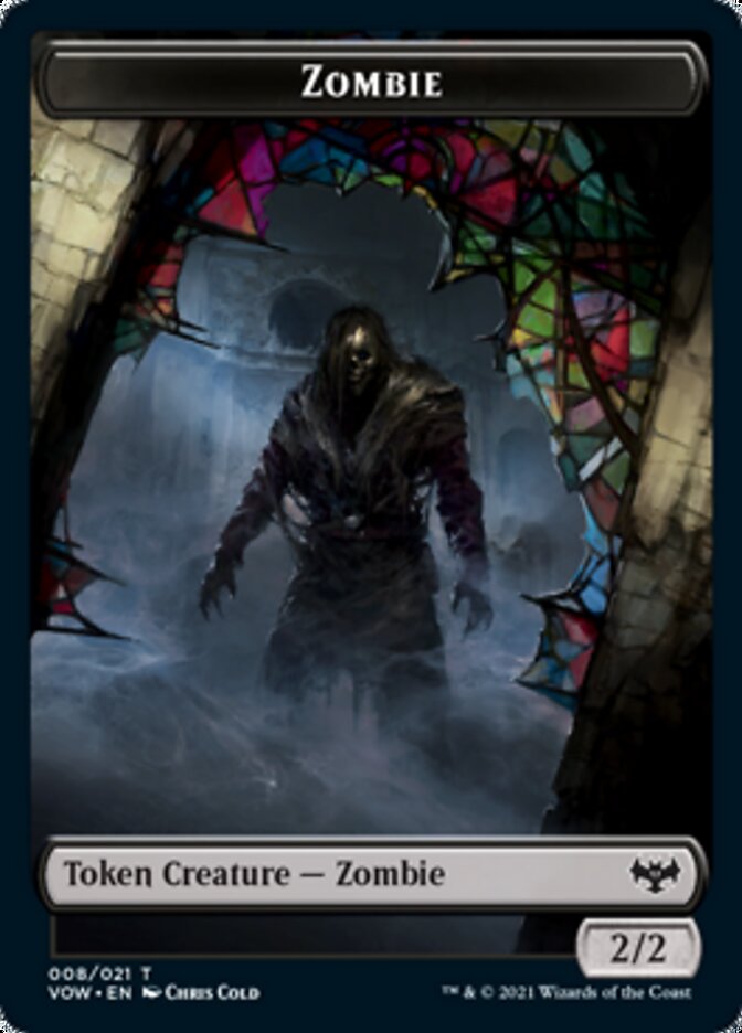 Zombie (008) // Human (010) Double-sided Token [Innistrad: Crimson Vow Tokens] | Devastation Store