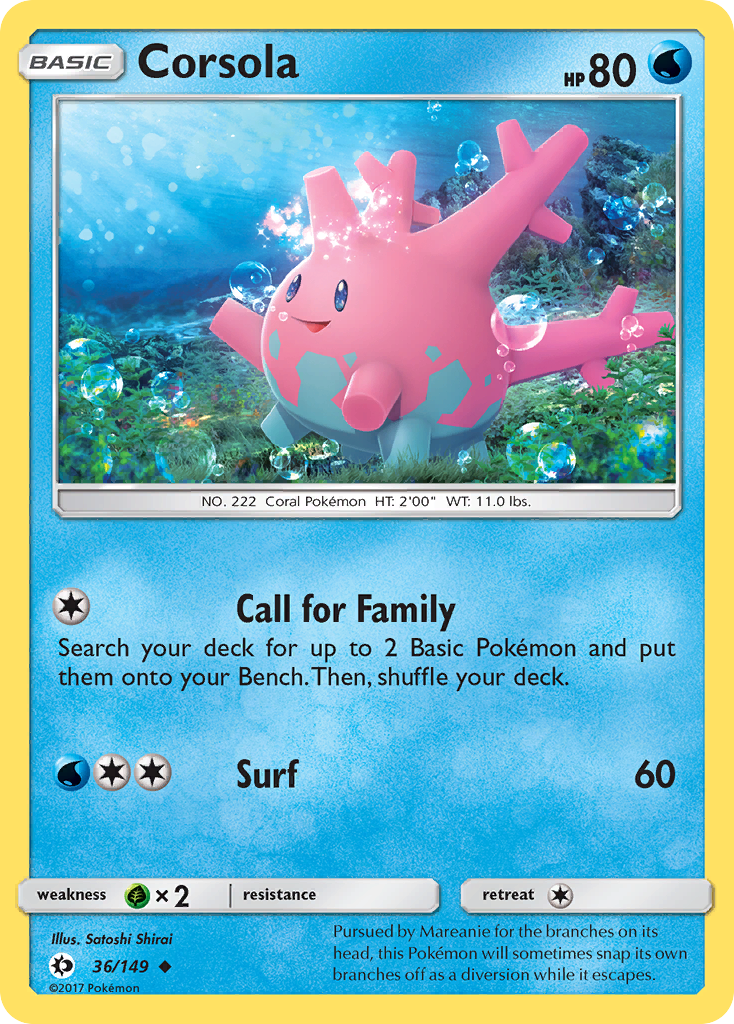 Corsola (36/149) [Sun & Moon: Base Set] | Devastation Store