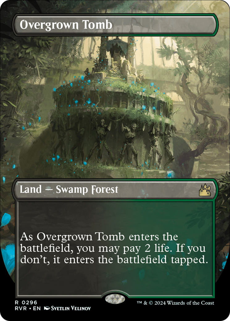 Overgrown Tomb (Borderless) [Ravnica Remastered] | Devastation Store