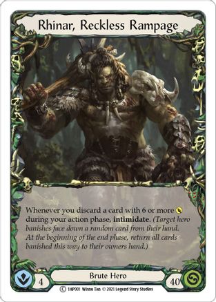 Rhinar, Reckless Rampage [1HP001] | Devastation Store