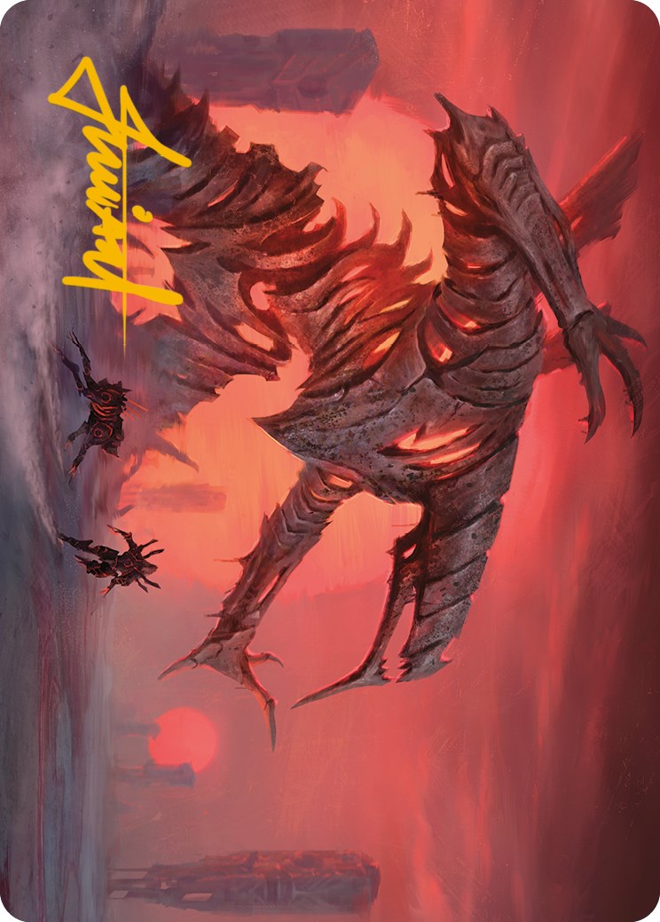 Red Sun's Zenith Art Card (Gold-Stamped Signature) [Phyrexia: All Will Be One Art Series] | Devastation Store