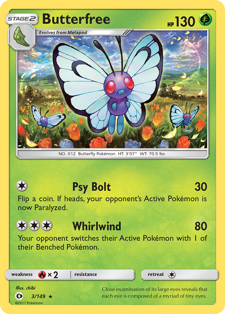 Butterfree (3/149) [Sun & Moon: Base Set] | Devastation Store