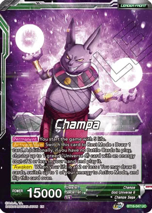 Champa // Champa, Victory at All Costs [BT16-047] | Devastation Store