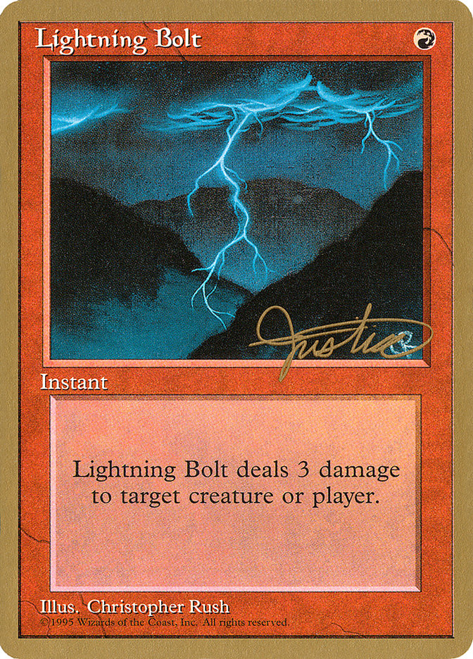 Lightning Bolt (Mark Justice) [Pro Tour Collector Set] | Devastation Store