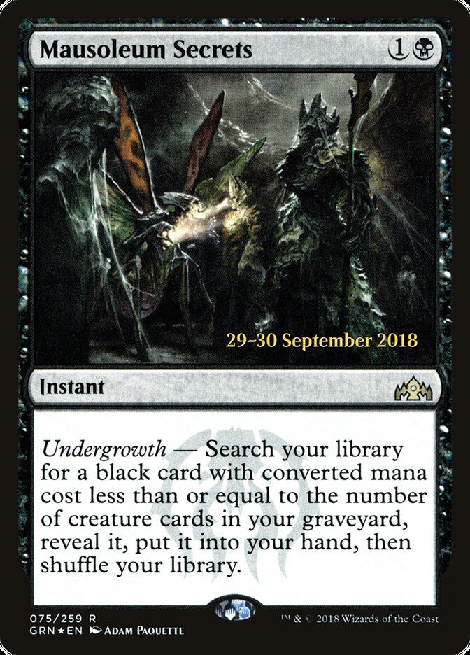 Mausoleum Secrets  [Guilds of Ravnica Prerelease Promos] | Devastation Store