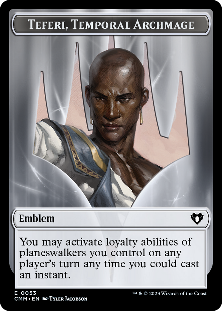 Teferi, Temporal Archmage Emblem [Commander Masters Tokens] | Devastation Store