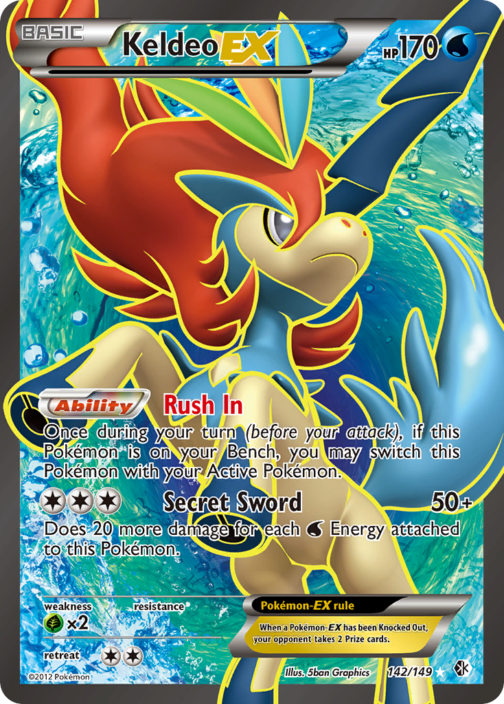 Keldeo EX (142/149) [Black & White: Boundaries Crossed] | Devastation Store