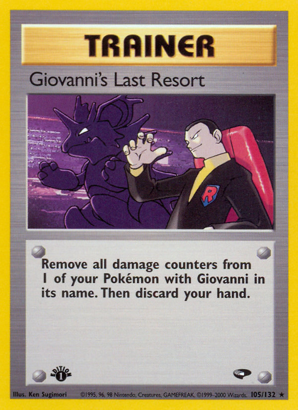 Giovanni's Last Resort (105/132) [Gym Challenge 1st Edition] | Devastation Store