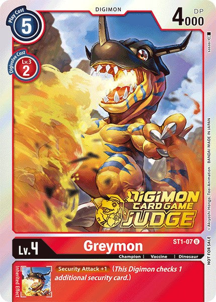 Greymon [ST1-07] (Judge Pack 1) [Starter Deck: Gaia Red Promos] | Devastation Store