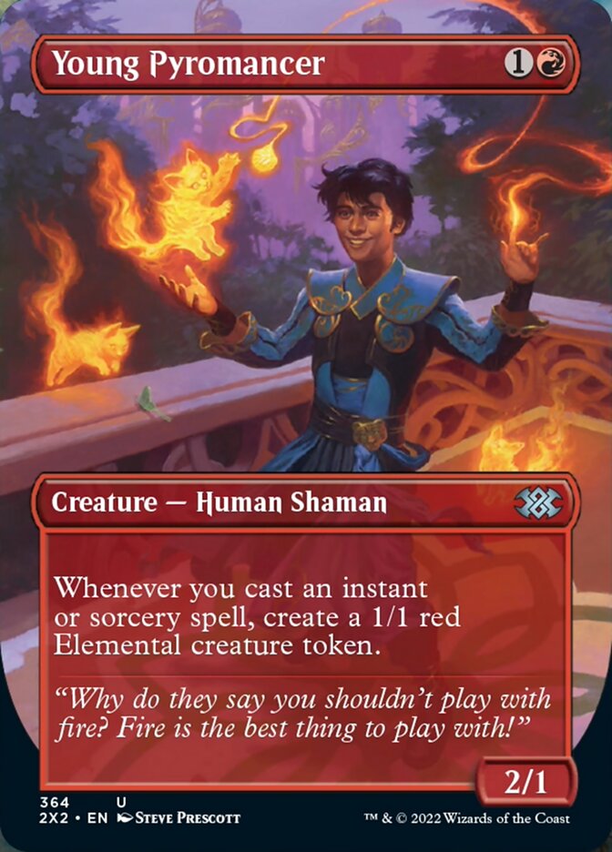 Young Pyromancer (Borderless Alternate Art) [Double Masters 2022] | Devastation Store