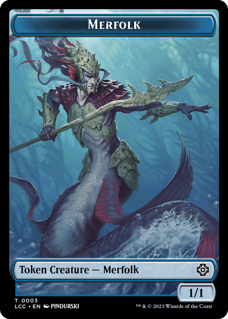 Beast // Merfolk (0003) Double-Sided Token [The Lost Caverns of Ixalan Commander Tokens] | Devastation Store