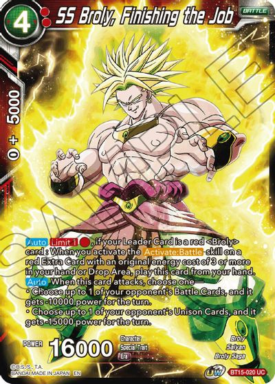 SS Broly, Finishing the Job [BT15-020] | Devastation Store