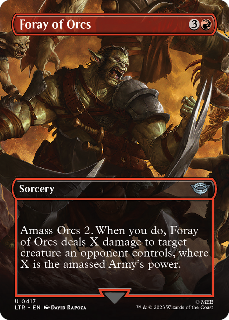 Foray of Orcs (Borderless Alternate Art) [The Lord of the Rings: Tales of Middle-Earth] | Devastation Store