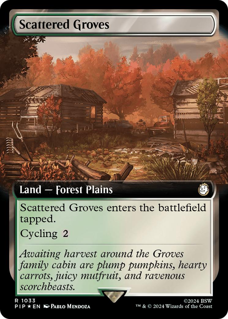 Scattered Groves (Extended Art) (Surge Foil) [Fallout] | Devastation Store