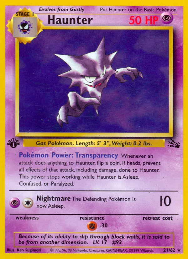 Haunter (21/62) [Fossil 1st Edition] | Devastation Store