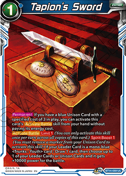 Tapion's Sword (BT14-059) [Cross Spirits] | Devastation Store