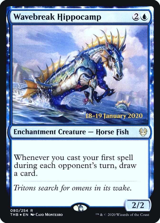 Wavebreak Hippocamp [Theros Beyond Death Prerelease Promos] | Devastation Store