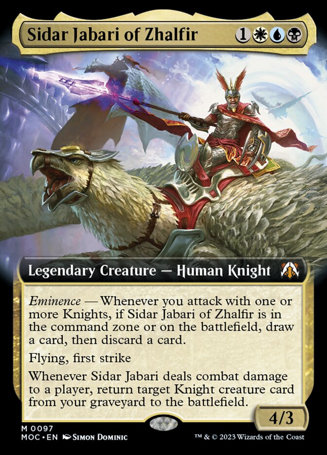 Sidar Jabari of Zhalfir (Extended Art) [March of the Machine Commander] | Devastation Store