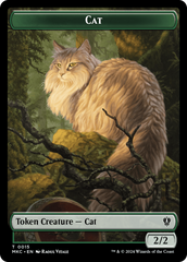 Drake // Cat Double-Sided Token [Murders at Karlov Manor Commander Tokens] | Devastation Store