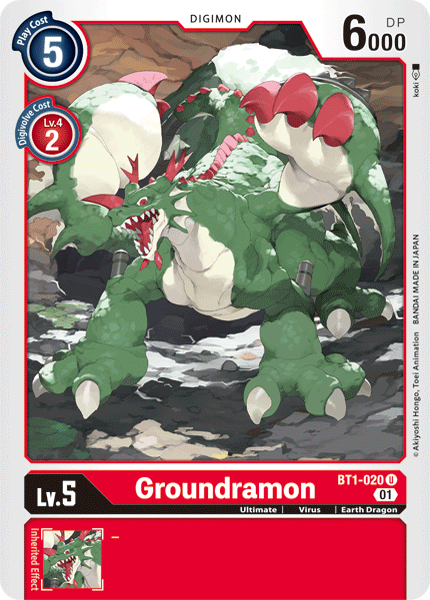 Groundramon [BT1-020] (Alternative Art) [Starter Deck: Gallantmon] | Devastation Store