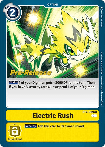Electric Rush [BT7-099] [Next Adventure Pre-Release Cards] | Devastation Store