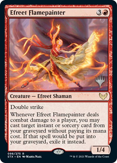 Efreet Flamepainter (Promo Pack) [Strixhaven: School of Mages Promos] | Devastation Store