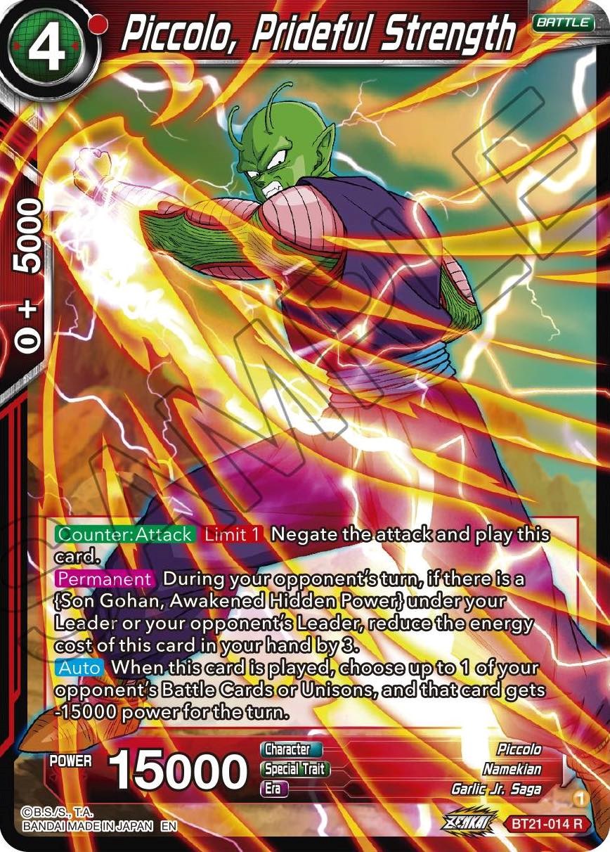 Piccolo, Prideful Strength (BT21-014) [Wild Resurgence] | Devastation Store