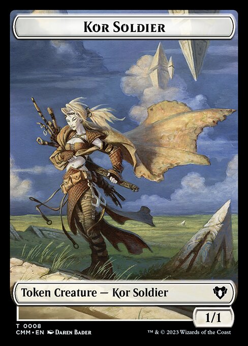 Treasure // Kor Soldier Double-Sided Token [Commander Masters Tokens] | Devastation Store