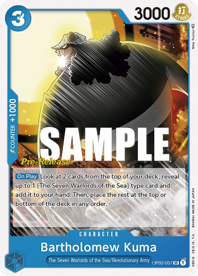 Bartholomew Kuma [Paramount War Pre-Release Cards] | Devastation Store