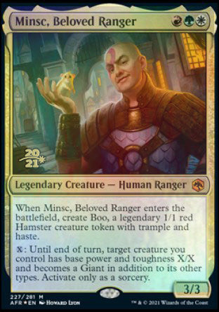 Minsc, Beloved Ranger [Dungeons & Dragons: Adventures in the Forgotten Realms Prerelease Promos] | Devastation Store