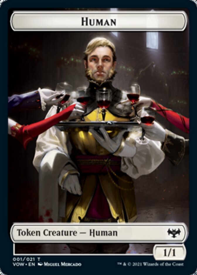 Human (001) // Wolf (014) Double-sided Token [Innistrad: Crimson Vow Tokens] | Devastation Store