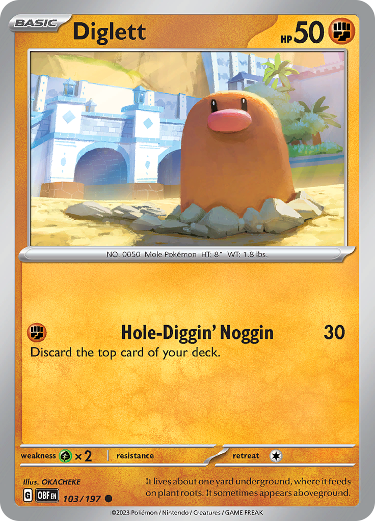 Diglett (103/197) [Scarlet & Violet: Obsidian Flames] | Devastation Store