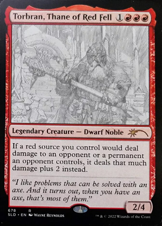 Torbran, Thane of Red Fell (Sketch) [Secret Lair Drop Promos] | Devastation Store