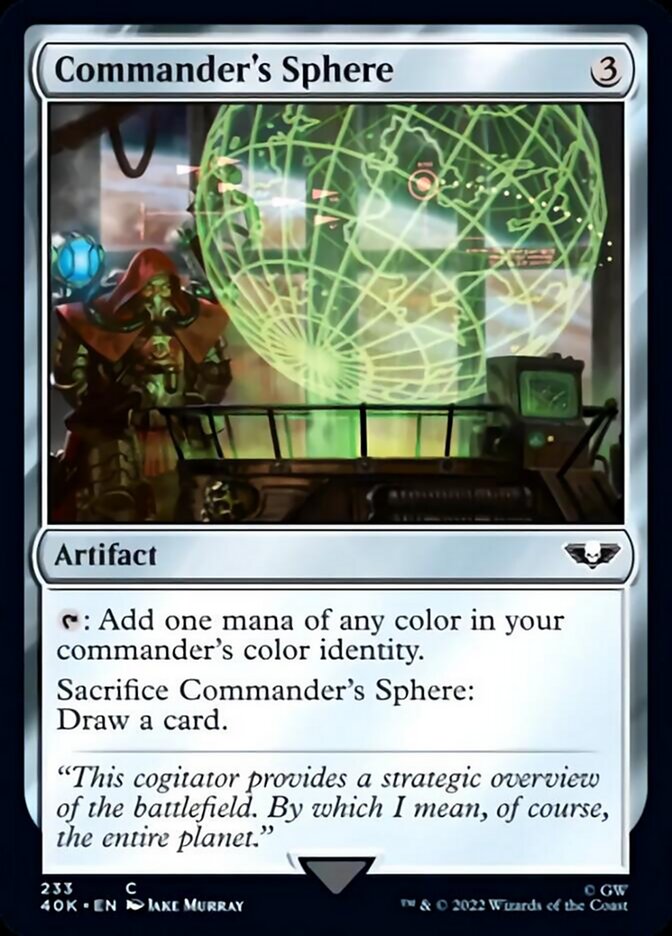 Commander's Sphere (233) (Surge Foil) [Universes Beyond: Warhammer 40,000] | Devastation Store