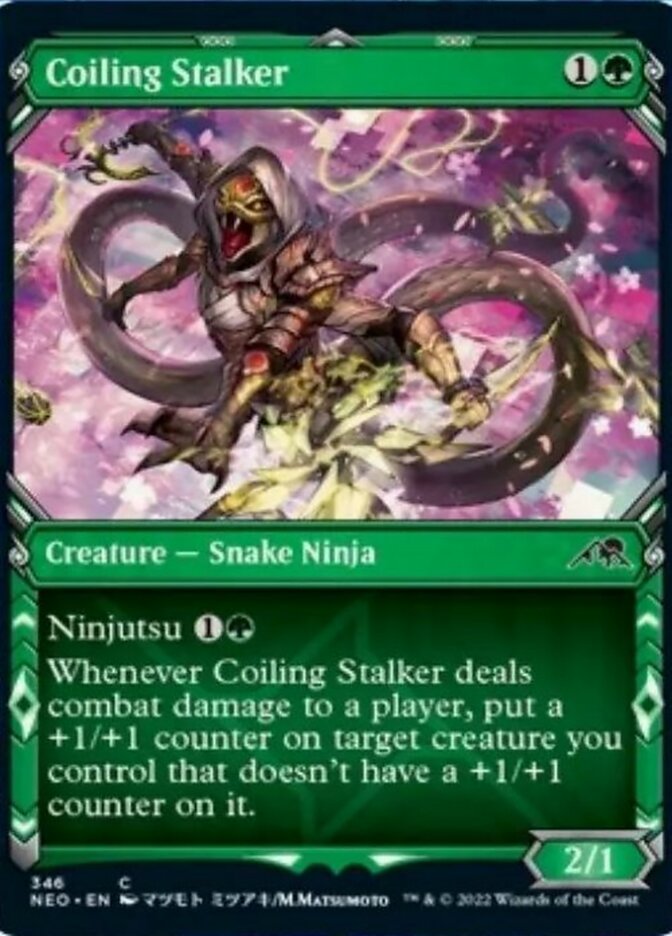 Coiling Stalker (Showcase Ninja) [Kamigawa: Neon Dynasty] | Devastation Store