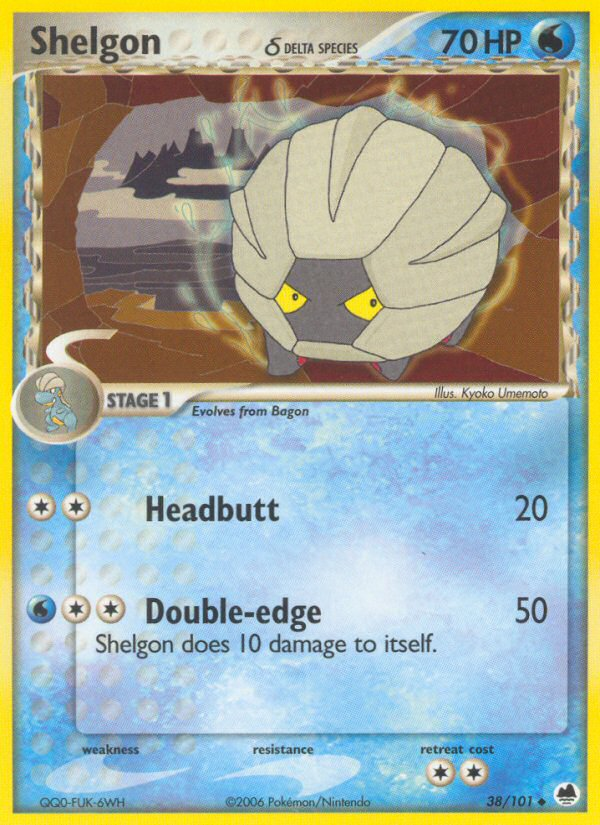 Shelgon (38/101) (Delta Species) [EX: Dragon Frontiers] | Devastation Store