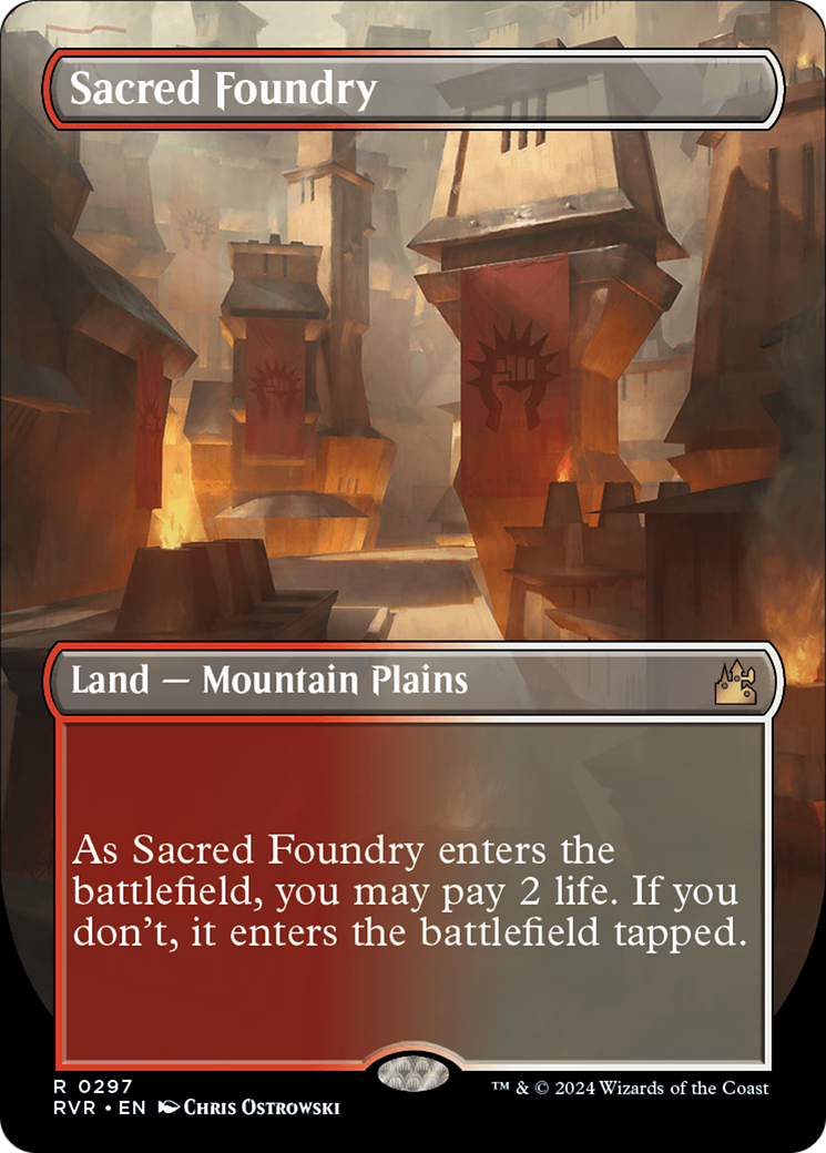 Sacred Foundry (Borderless) [Ravnica Remastered] | Devastation Store