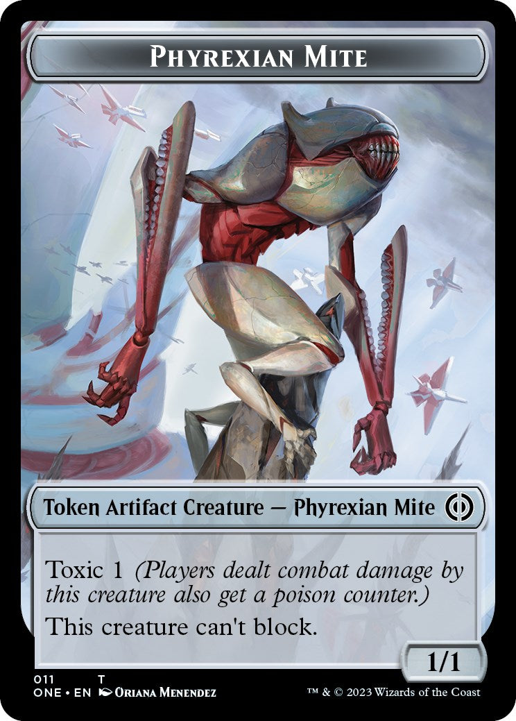 Phyrexian Mite // Phyrexian Insect Double-Sided Token [Phyrexia: All Will Be One Commander Tokens] | Devastation Store