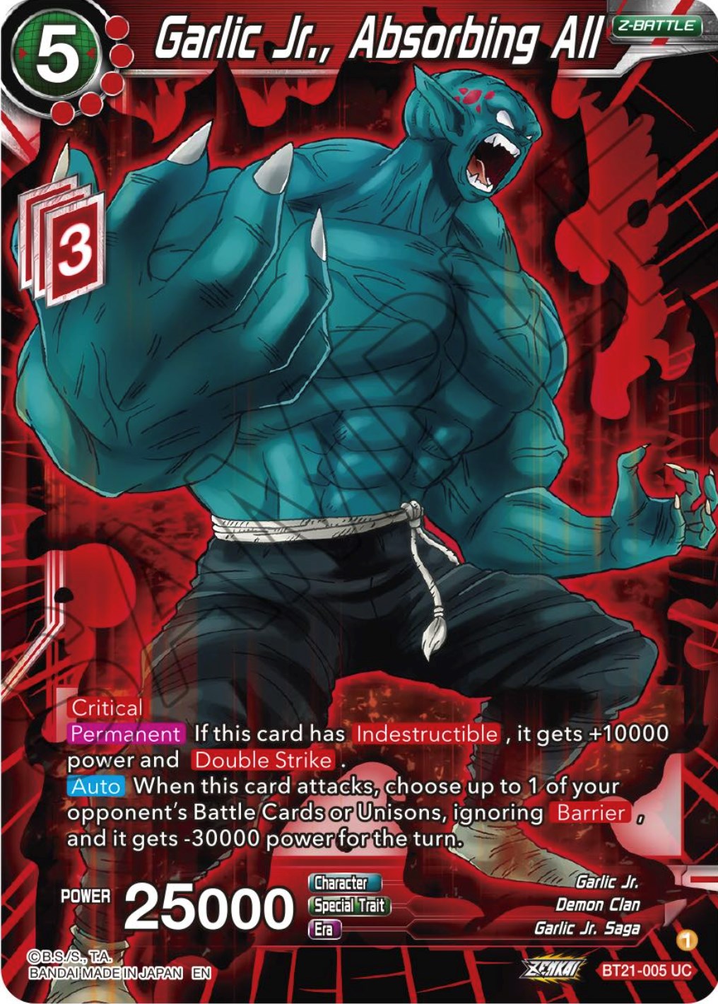 Garlic Jr., Absorbing All (BT21-005) [Wild Resurgence] | Devastation Store