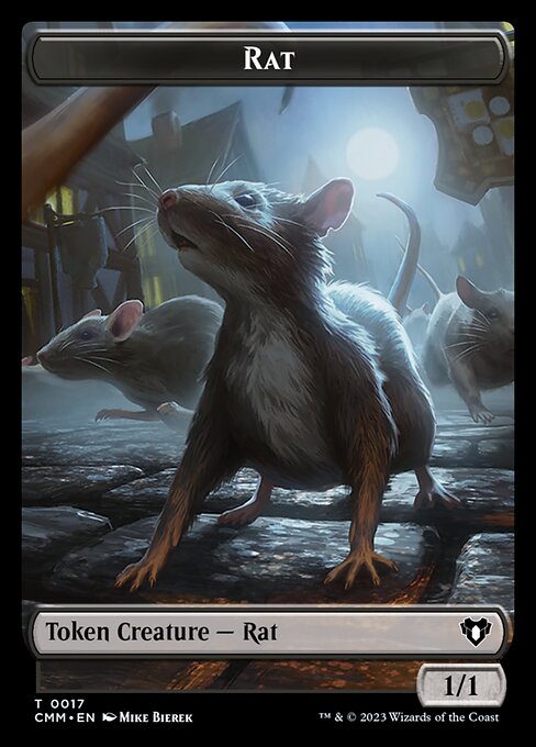 Treasure // Rat Double-Sided Token [Commander Masters Tokens] | Devastation Store