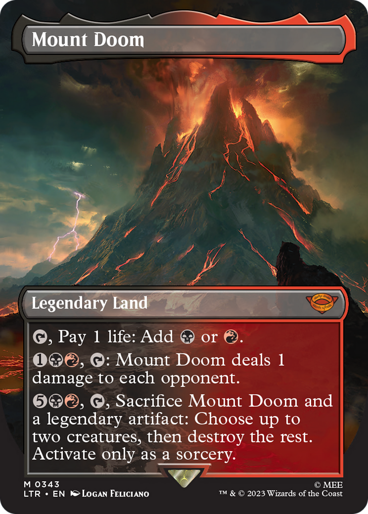 Mount Doom (Borderless Alternate Art) [The Lord of the Rings: Tales of Middle-Earth] | Devastation Store