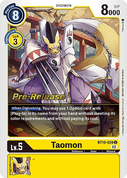 Taomon [BT10-039] [Xros Encounter Pre-Release Cards] | Devastation Store