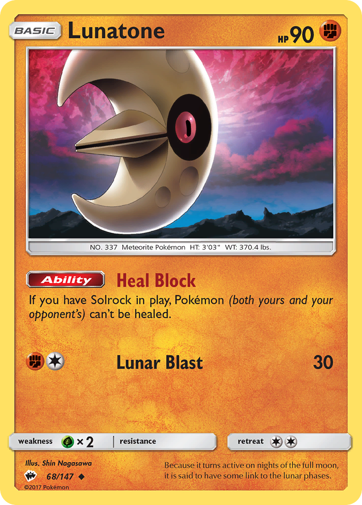 Lunatone (68/147) [Sun & Moon: Burning Shadows] | Devastation Store