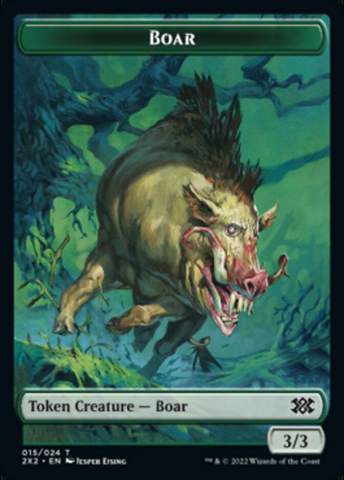 Boar // Eldrazi Scion Double-sided Token [Double Masters 2022 Tokens] | Devastation Store