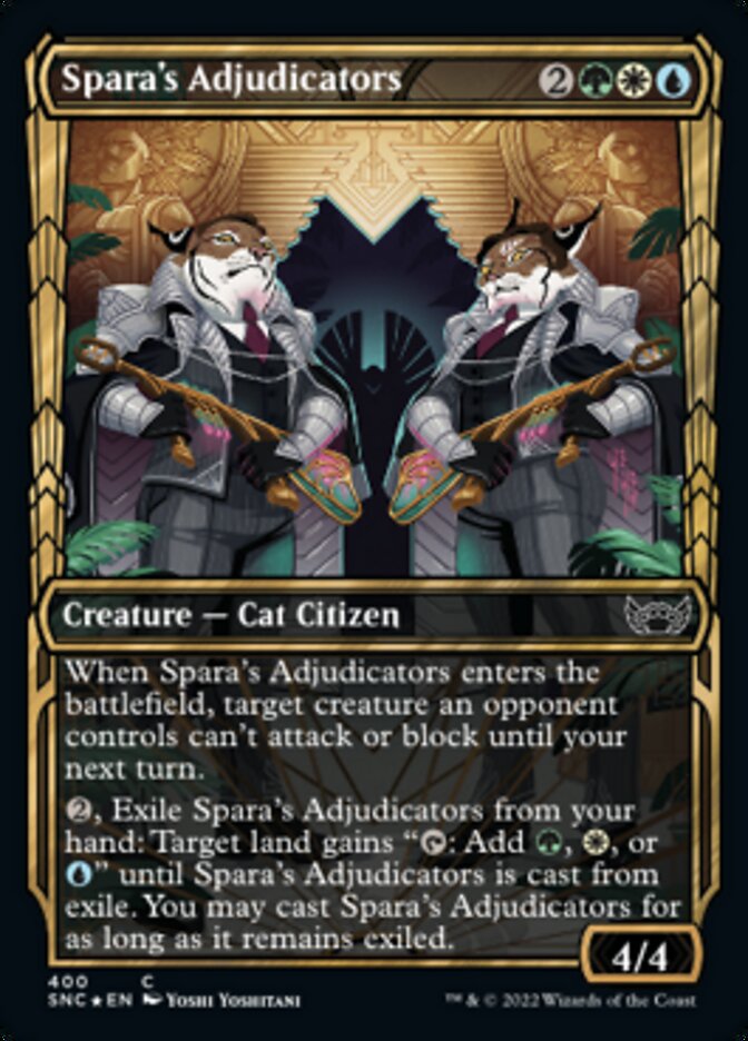 Spara's Adjudicators (Showcase Golden Age Gilded Foil) [Streets of New Capenna] | Devastation Store