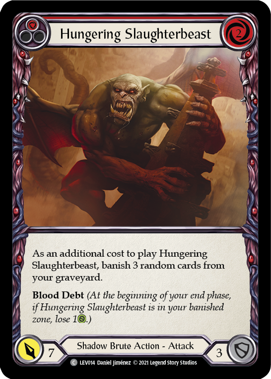 Hungering Slaughterbeast (Red) [LEV014] (Monarch Levia Blitz Deck) | Devastation Store